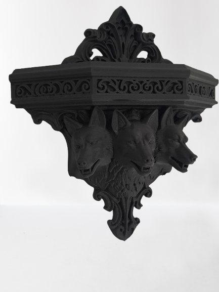 Etajera Perete Stil Gotic Lupi