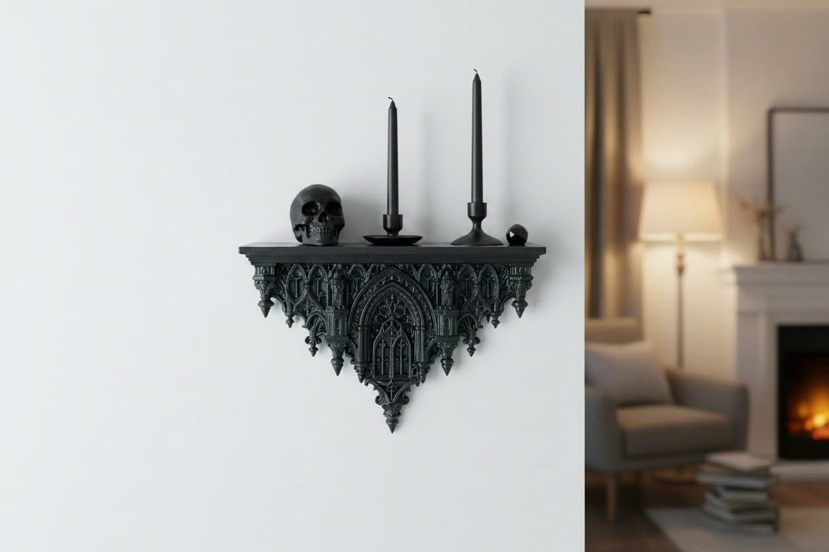 Raft de perete Catedrala victoriană – decor arhitectural gotic