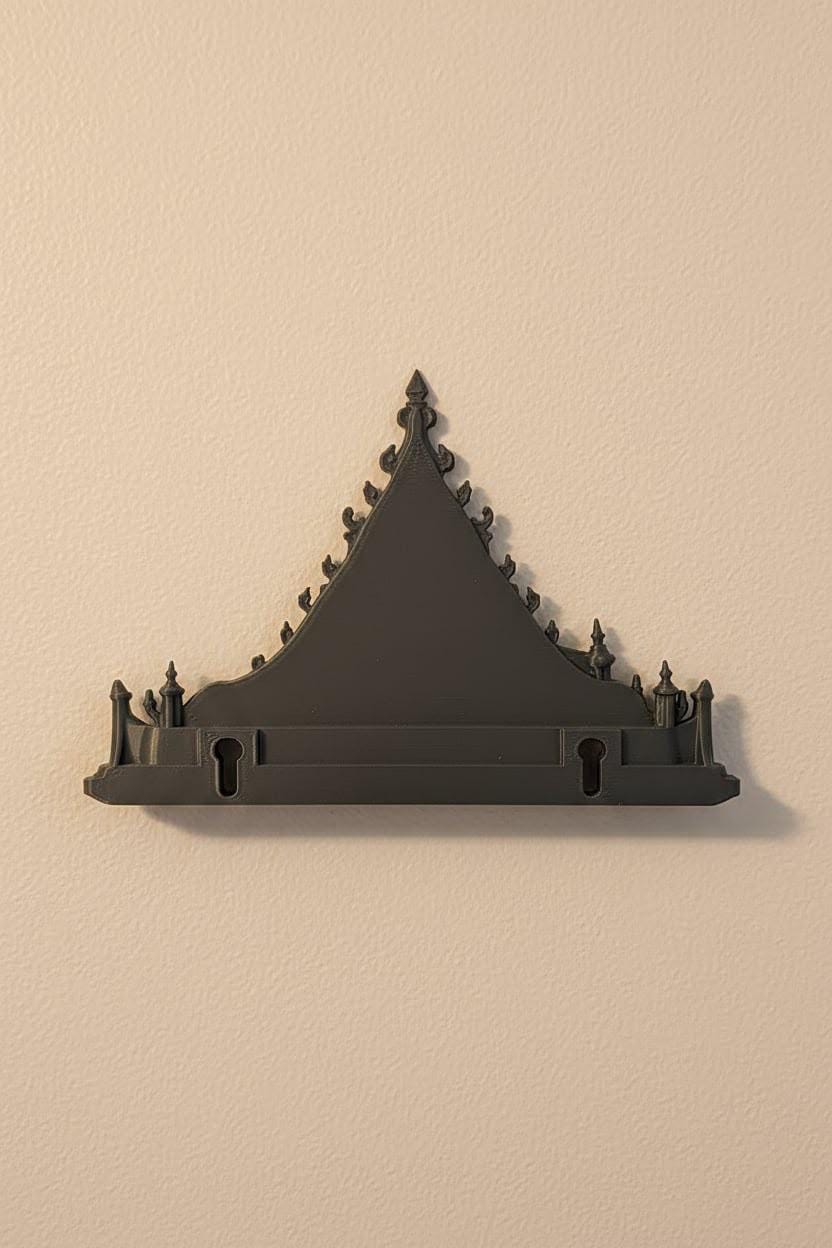 Raft gotic de perete cu lup – decor fantasy întunecat
