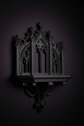 Raft de Perete Gotic Negru Design Victorian